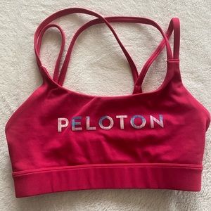 Peloton Pink Strappy Sports Bra Size Small